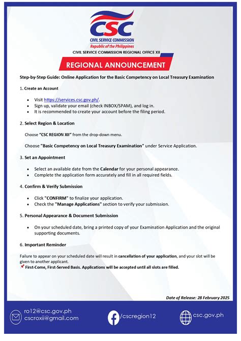 Civil Service Commission Regional Office 12 Koronadal City.